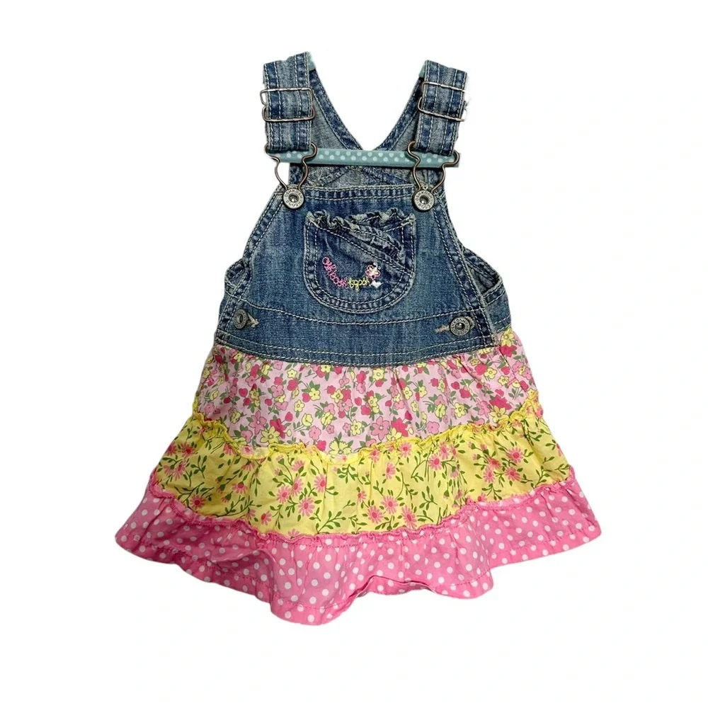 Oshkosh B’Gosh Floral Denim Overall Dress